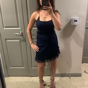 Navy blue lace cocktail dress XS/S